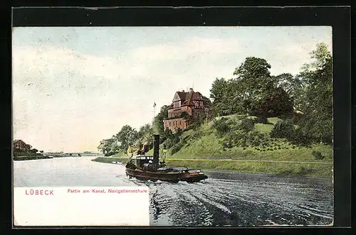 AK Lübeck, Partie am Kanal, Navigationsschule