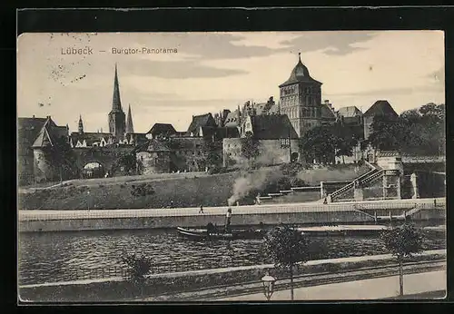 AK Lübeck, Burgtor-Panorama