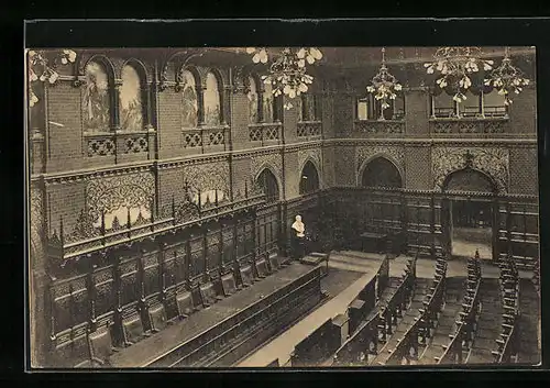 AK Lübeck, Rathaus, Bürgerschaftssitzungssaal, Innenansicht