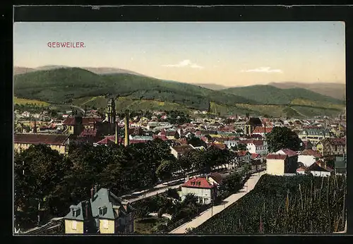 AK Gebweiler, Teilansicht mit Strassenpartie