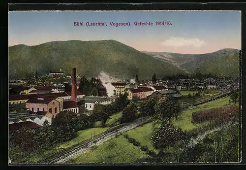 AK Bühl /Lauchtal /Vogesen, Gefechte 1914-16, Panorama
