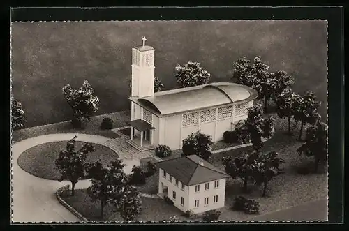 AK Kingersheim-Strueth, Maquette de la Chapelle Ste-Elisabeth