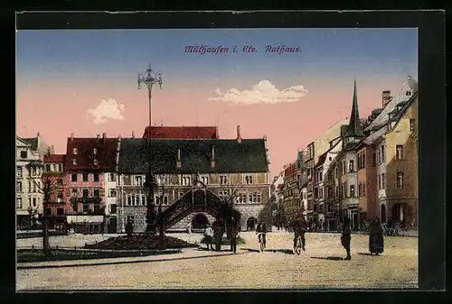 AK Mülhausen i. Els., Rathaus