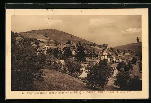 AK Hohrodberg, Ortspartie mit Gebirge