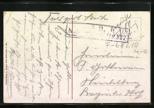 AK Lautenbach, Totalansicht mit Gebirge