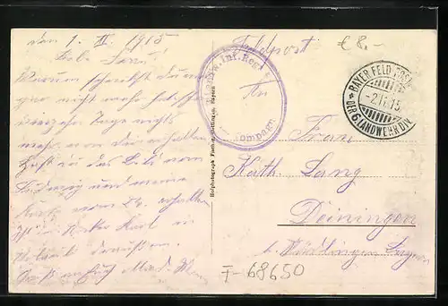 AK Schnierlach, Totalansicht mit Kirche