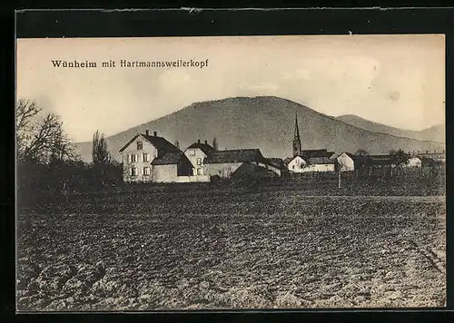 AK Wunheim, Panorama mit Hartmannsweilerkopf