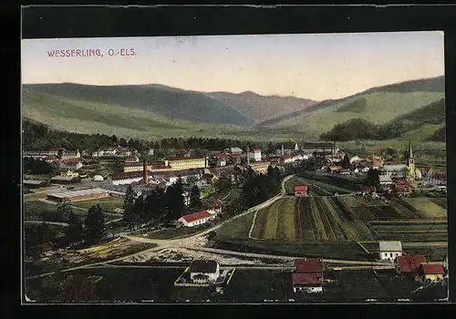 AK Wesserling, Totalansicht aus der Vogelschau