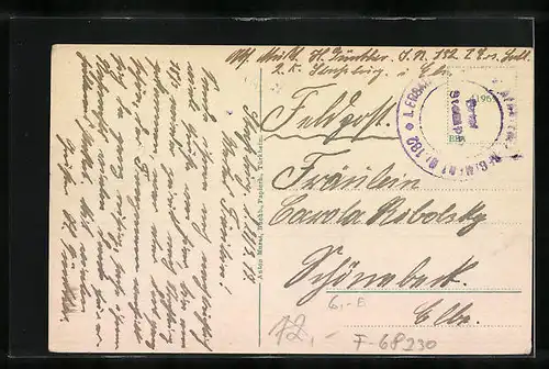 AK Türkheim, Gesamtansicht mit Gebirgspanorama