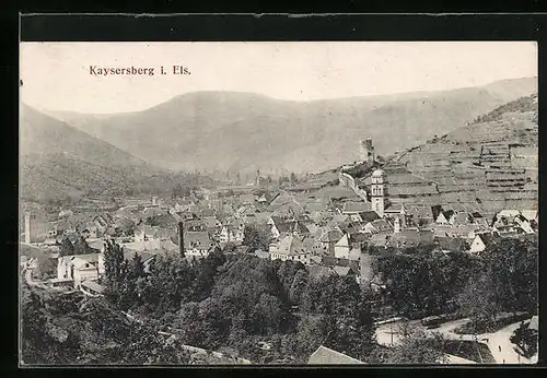 AK Kaysersberg, Ortsansicht aus der Vogelschau