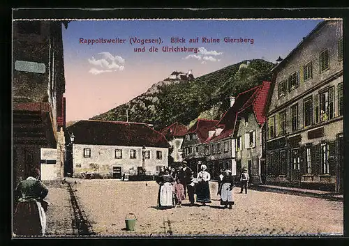 AK Rappoltsweiler, Blick auf Ruine Giersberg