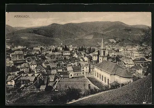 AK Markirch, Gesamtansicht von einem Hügel aus
