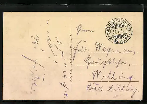 AK Markirch, Gesamtansicht von einem Hügel aus