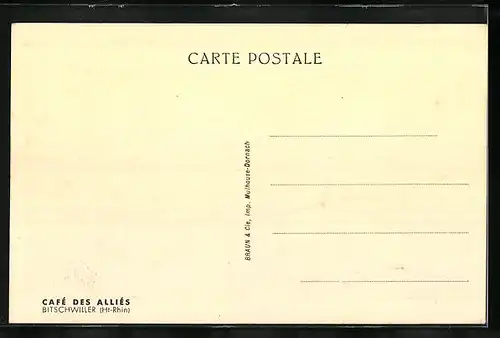 AK Bitschweiler, Ortsansicht aus der Vogelschau