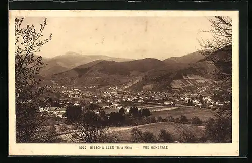 AK Bitschweiler, Ortsansicht aus der Vogelschau