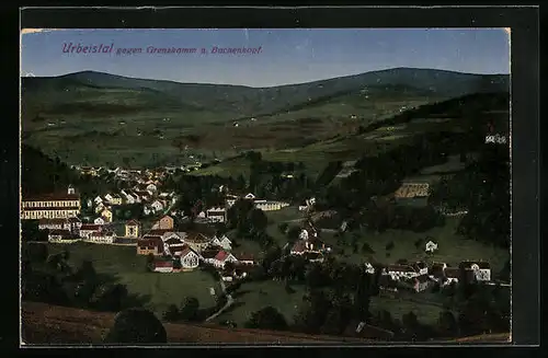 AK Urbeistal, Ortsansicht mit dem Grenzkamm und Buchenkopf