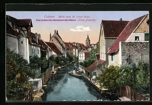AK Colmar, Blick vom St. Peter-Wall (Klein Venedig)