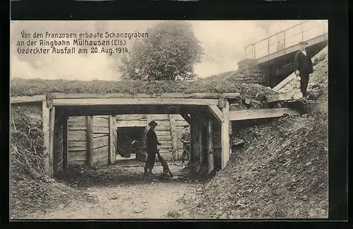 AK Mülhausen, Schanzgräben an der Ringbahn