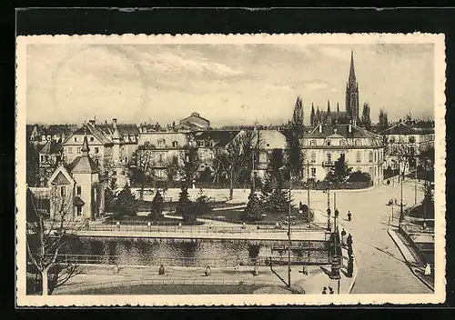 AK Mülhausen, Blick vom Bahnhof