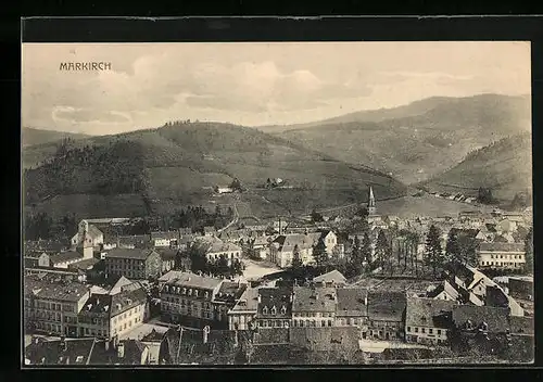 AK Markirch, Ortsansicht aus der Vogelschau