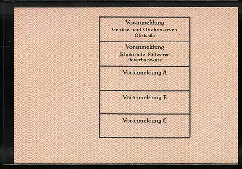 Lebensmittelmarke Sonderbezugsausweis des Landes Berlin