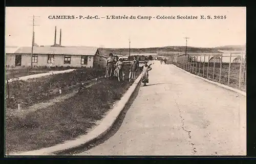 AK Camiers, l'Entrée du Camp, Colonie Scolaire E. S.