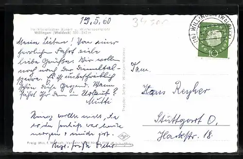 AK Willingen / Waldeck, Totalansicht, Luftbild