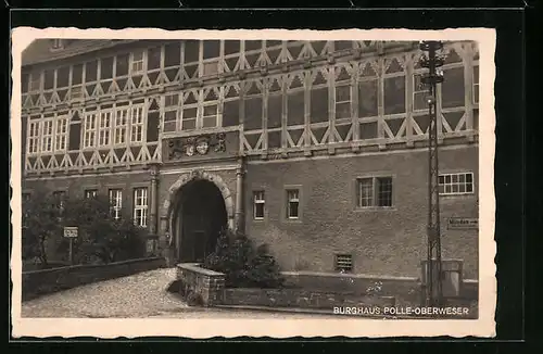 AK Polle / Oberweser, am Burghaus