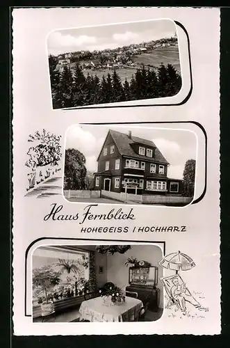 AK Hohegeiss / Hochharz, Hotel Haus Fernblick, Gesamtansicht