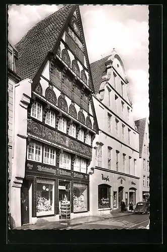 AK Osnabrück, Häuser in der Krahnstrasse, Weinhandlung Willmann