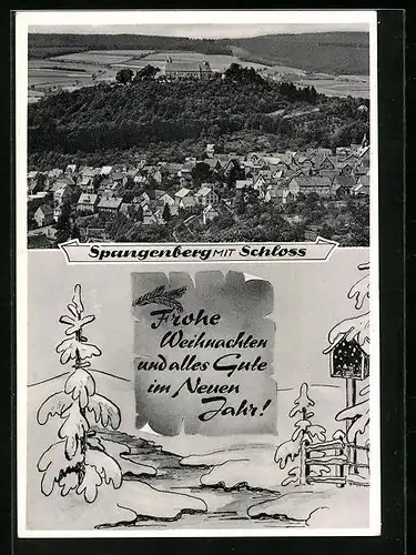 AK Spangenberg, Gesamtansicht mit Schloss