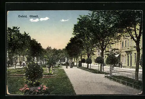 AK Crefeld, Ostwall-Promenade