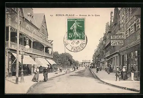 AK Berck-Plage, Avenue de la Gare