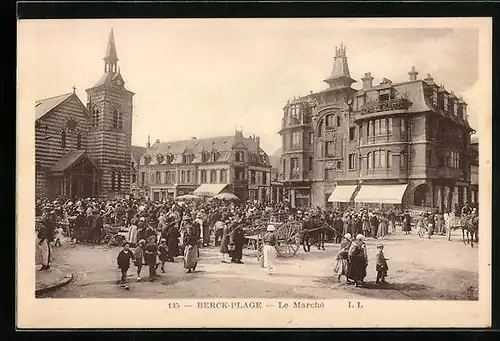 AK Berck-Plage, le Marché