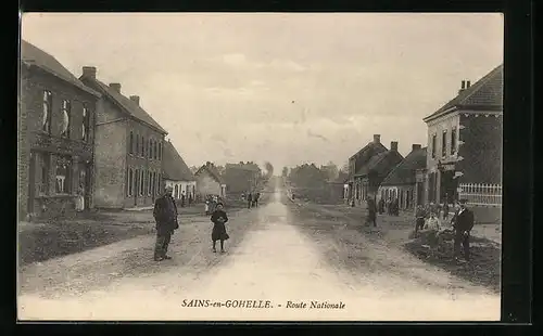 AK Sains-en-Gohelle, Route Nationale