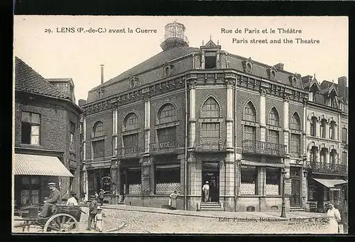 AK Lens, Rue de Paris et le Théatre