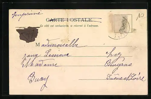 AK Le Raincy, Allée Gambetta et le Temple protestant