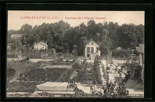 AK L'Abbaye-Livry, Panorama de l'Allée de Nemours