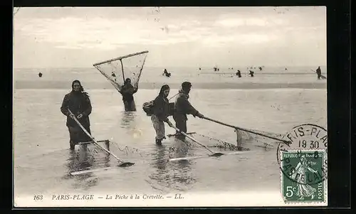 AK Paris-Plage, La Peche à la Crevette, Krebsfischerinnen