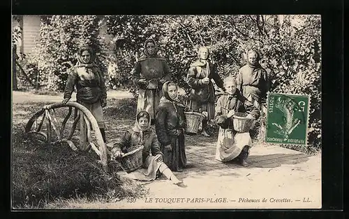 AK Le Touquet-Paris-Plage, Pecheuses de Crevettes, Krebsfischerinnen