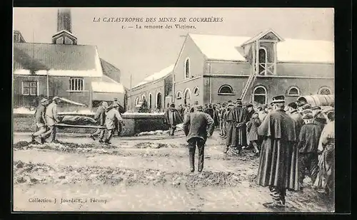 AK Courrieres, Catastrophe des Mines, Remonte des Victimes