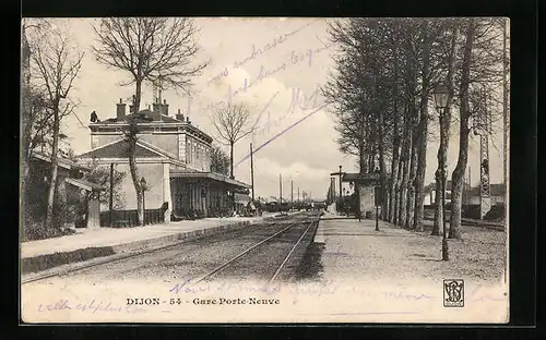 AK Dijon, Gare Porte-Neuve, Bahnhof