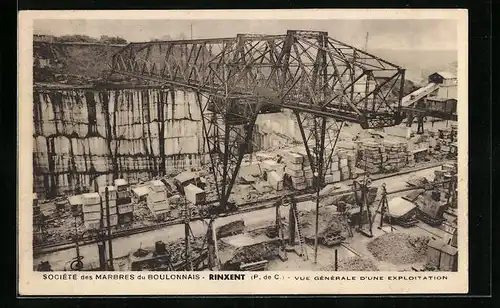 AK Rinxent, Societe des Marbres du Boulonnais, une Exploitation, Marmor-Steinbruch