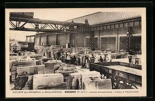 AK Rinxent, Societe des Marbres du Boulonnais, Parc a Tranches, Marmor-Steinbruch