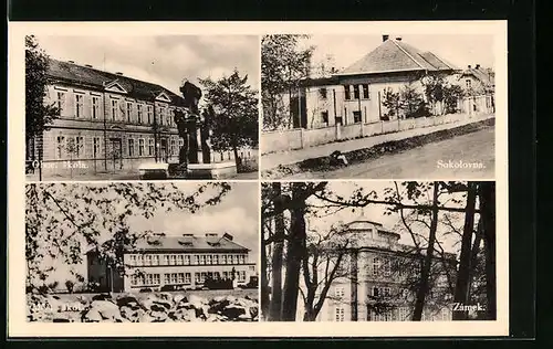 AK Prag / Praha, Obec. skola, Mest. skola, Sokolovna