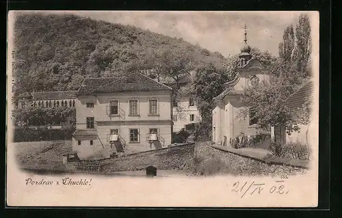 AK Prag / Praha-Chuchle, Kostel