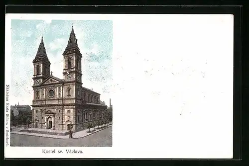 AK Prag / Praha, Kostel sv. Vaclava