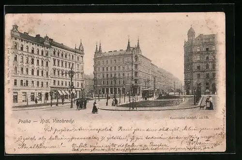 AK Prag / Praha-Král. Vinohrady, Komenského námesti