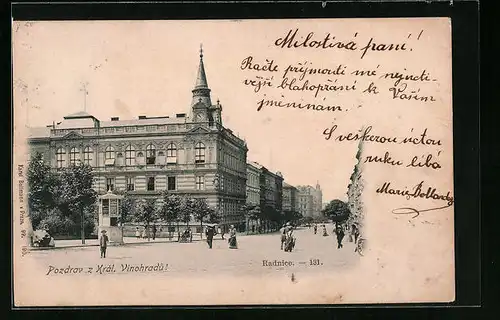 AK Prag / Praha-Král. Vinohradu, Radnice