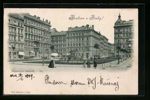 AK Prag / Praha-Král. Vinohrady, Fügnerovo námesti